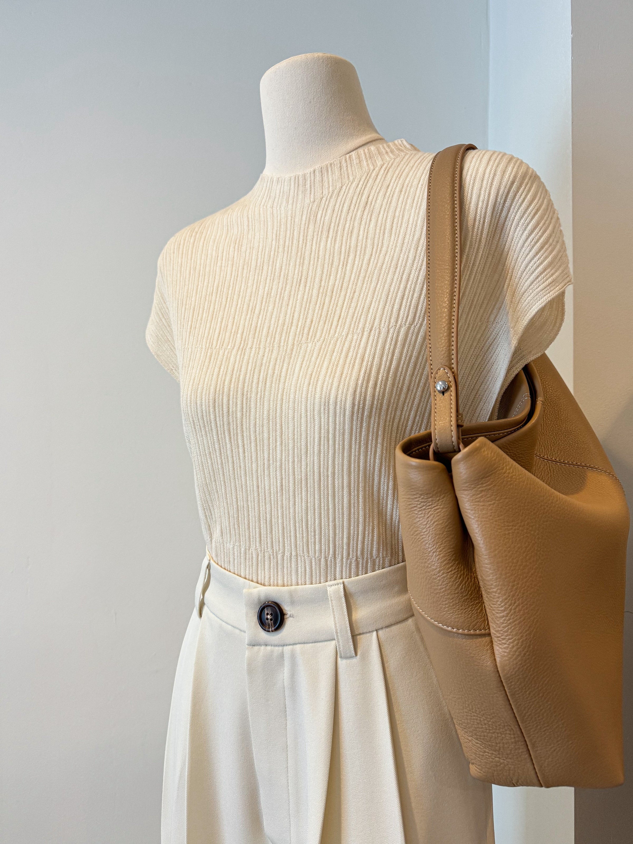 SADIE PLEATED KNIT TOP
